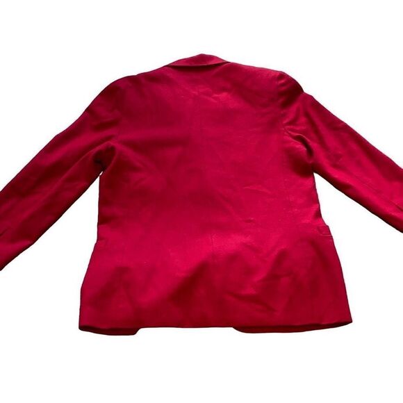 VTG Kristen Blake 100% Wool Blazer Red MCM Small - Picture 2 of 8